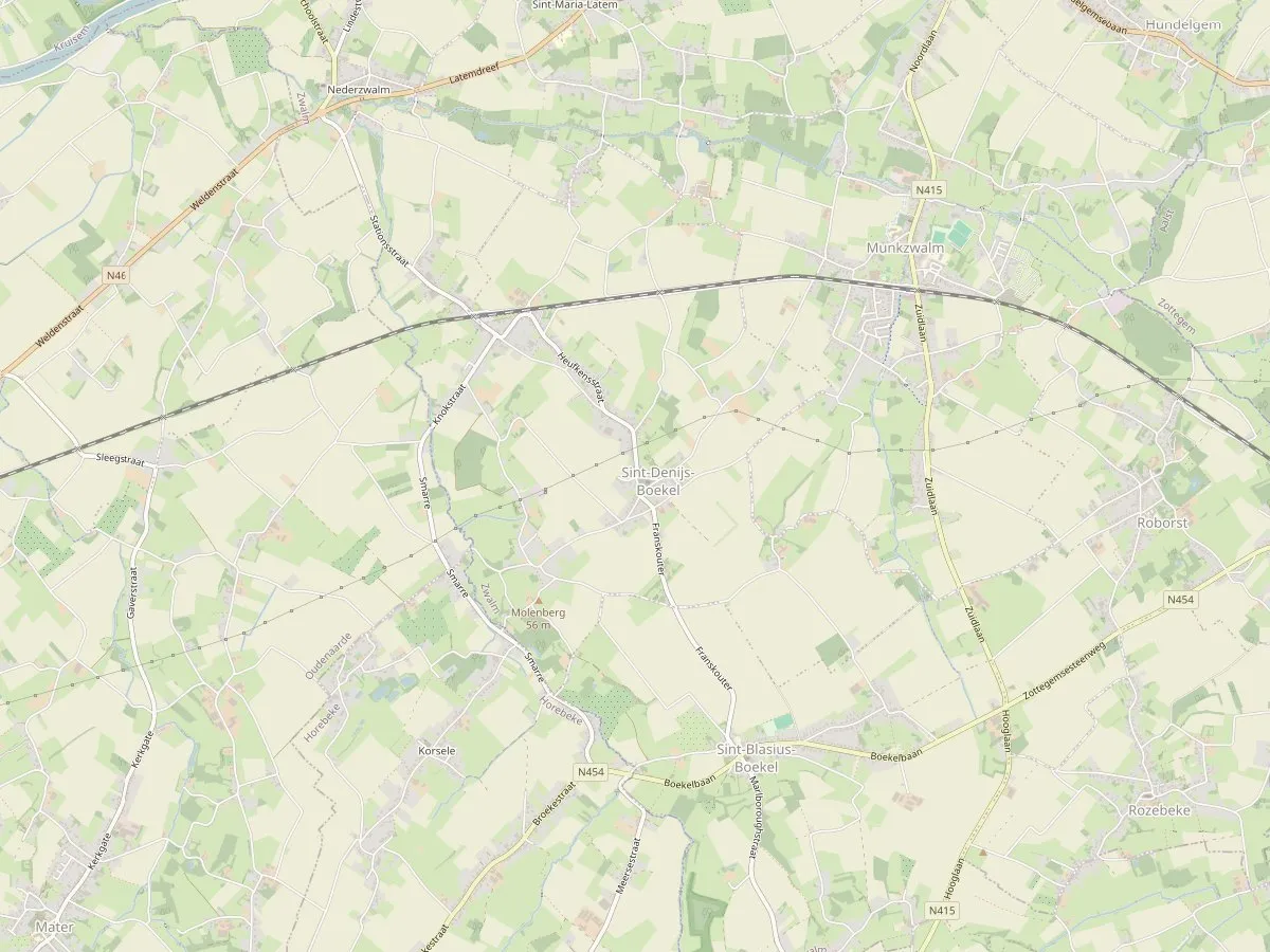 Kaart met de ligging van 't Heufke